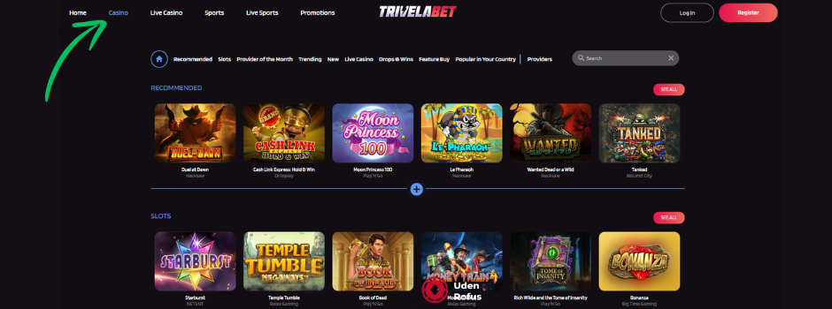 Trivelabet casino slot