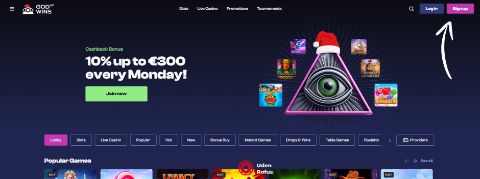 God of Wins Casino